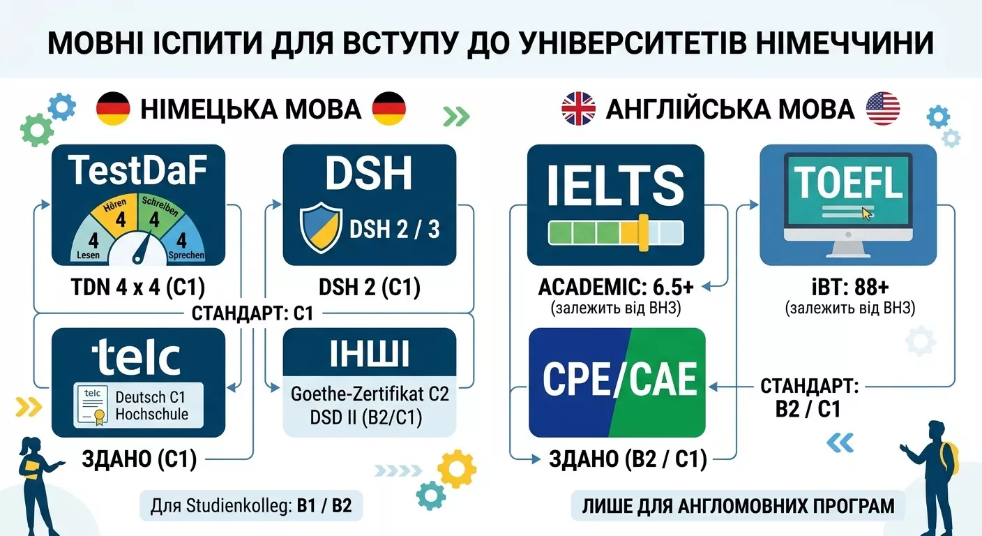 TestDaF і DSH: мовні іспити для вступу до університетів Німеччини