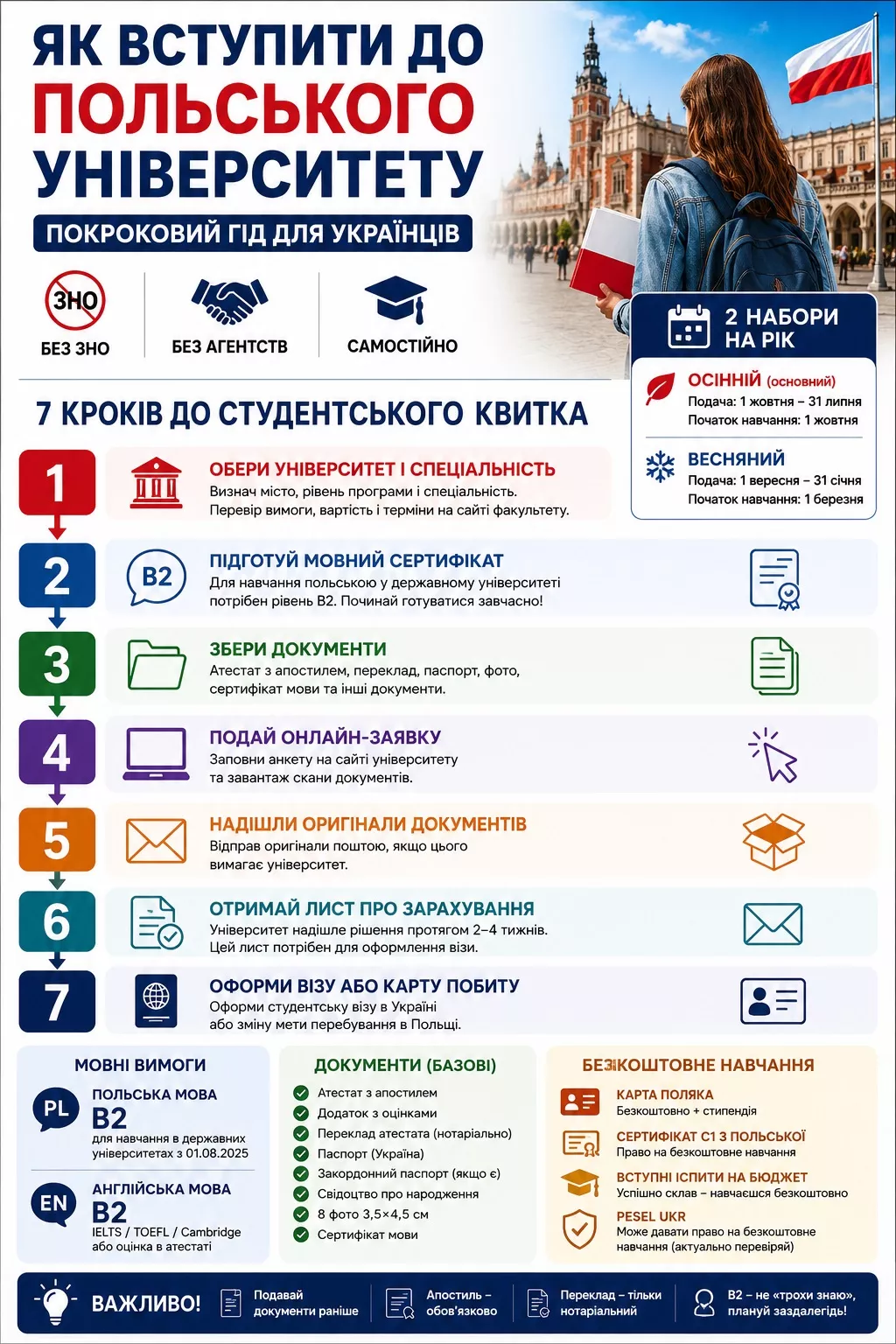 Як вступити до польського університету: покроковий гід для українців