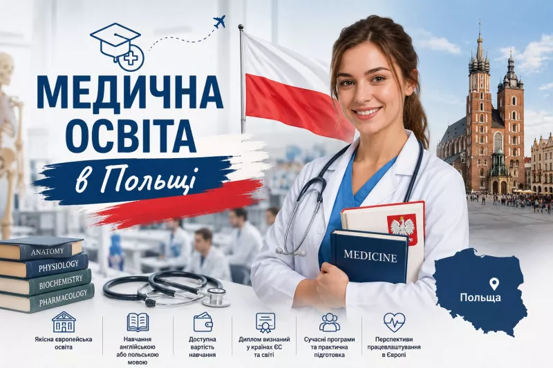 Медична освіта в Польщі для українців: університети, вступ, вартість і перспективи