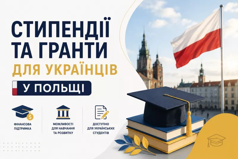 Стипендії та гранти для українців у Польщі